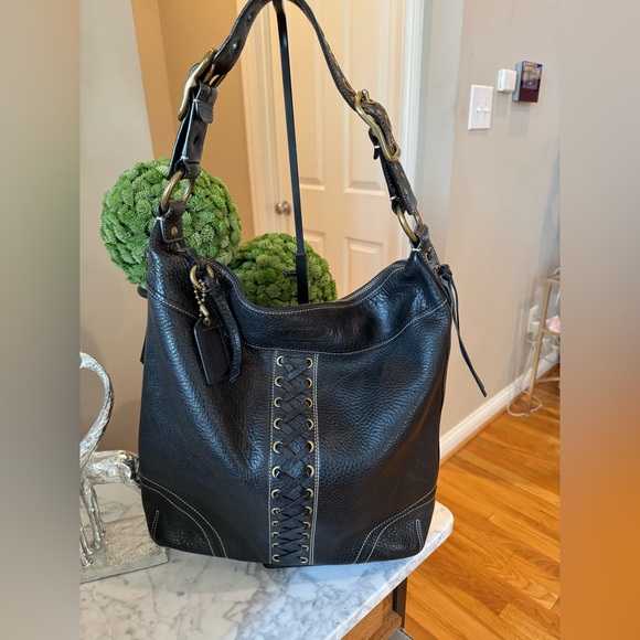 Coach - Chelsea Lace Pebbled Leather Duffle Bag - EUC 2006 - Picture 1 of 12